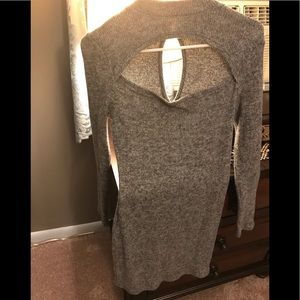 Grey sweater dress
